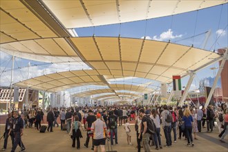 Tented main street of the Expo 2015