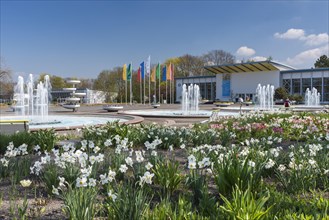 Fountains and exhibition halls in the egapark