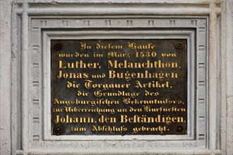 Plaque on the Old Chancellery