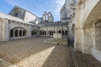 Courtyard and cloister, Montmajour Abbey
