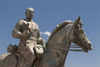 Equestrian statue of dictator Francisco Franco