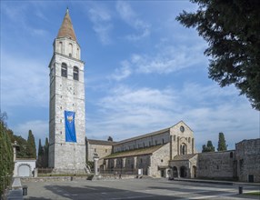 Romanesque basilica with bell tower