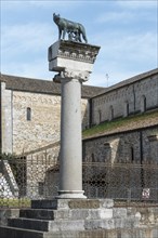 Roman column with Capitoline wolf