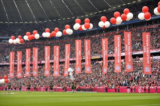 Cheering audience at the championship celebration of the FC Bayern