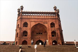 Courtyard of Jama Masjid Mosque or Masjid-i-Jahan Numa