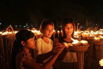 Young women at the lights ceremony