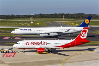 Lufthansa Airbus A340 and Air Berlin Airbus A320