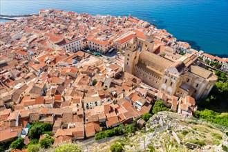 View from Rocca di Cefalu on the historic centre