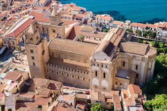 View from Rocca di Cefalu on Cefalu Cathedral and historic centre