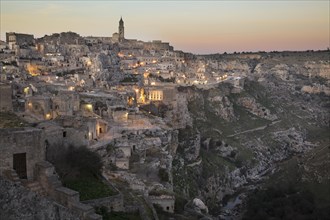 View across Matera and Torrente Gravina from Sasso Caveoso