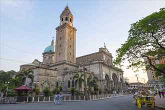 Manila Cathedral in Intramuros historic district at sunset