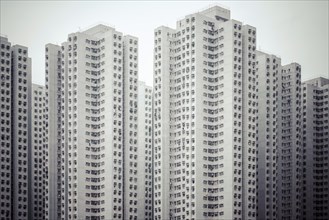 Public housing apartment block towers in Tseung Kwan O