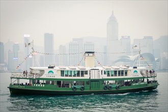 Star Ferry Boat in Victoria Harbour seen from Tsim Sha Tsui