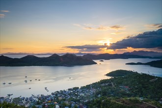 Sunset from Mount Tapyas View Deck over the Calamian Islands