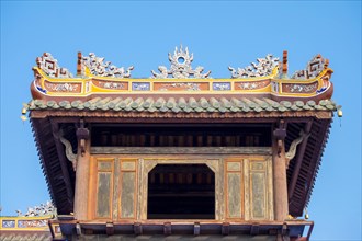 Detail of Noon Gate or Ngo Mon to the Imperial City of Hue