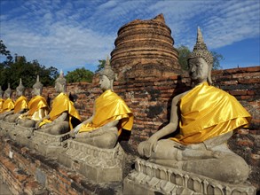 Buddha statues in front of the Central Stupa