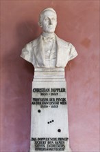 Bust of physics professor Christian Doppler