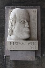 Memorial stone for the physician Ignaz Semmelweis