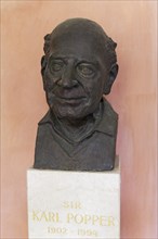 Bust of the Austro-British philosopher Karl Popper