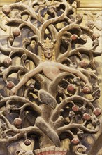 Tree of the knowledge of good and evil with snake 16th century