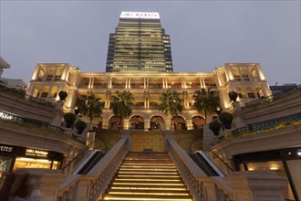 Staircase to the luxury hotel Hullet House at the mall 1881 Heritage