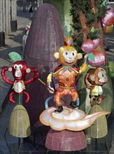 Monkey figures as lanterns