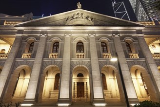 Legislative Council Building illuminated at night