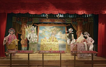 Stage with costumed characters