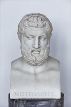 Bust of the Greek Philosopher Metrodoros of Lampsakos