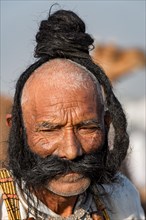 Portrait of a senior Rajasthani with a long beard