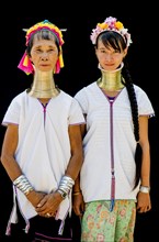 Two Kayan hill tribe women