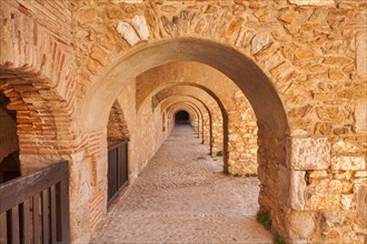 Arched colonnade at Fort de Salses