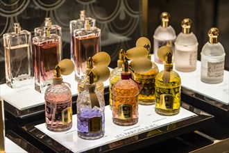 Perfume bottles on display for sale