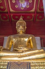 Large gilded Buddha statue