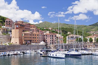 Harbour with clock tower