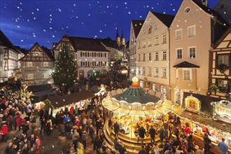 Christmas market on the main road