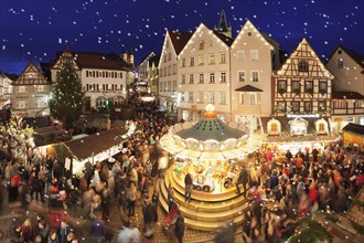 Christmas market on the main road