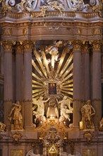 Baroque high altar with the miraculous image of the Holy Trinity