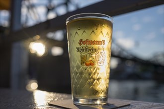 Glass with Hofmann's cider