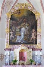 Altar with a picture of Kaspar Amort