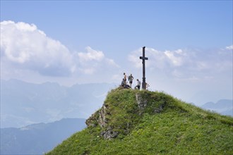 Summit cross on Hochgern mountain