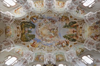 Ceiling fresco by Johann Baptist Zimmermann