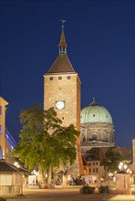White Tower and St. Elizabeth's church at night