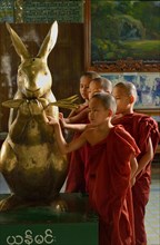 Young monks at golden rabbit