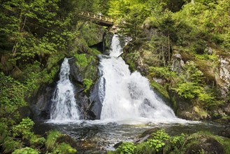 Upper part of the Triberg waterfall