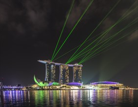 Laser show at the Marina Bay Sands Hotel