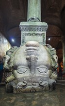 Upturned Medusa's Head as a column base