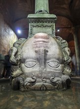 Upturned Medusa's Head as a column base
