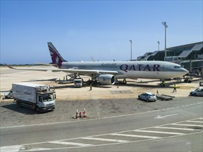 Qatar aircraft at the terminal
