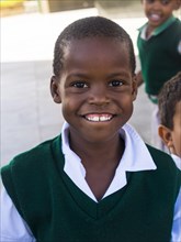 Child in school uniform